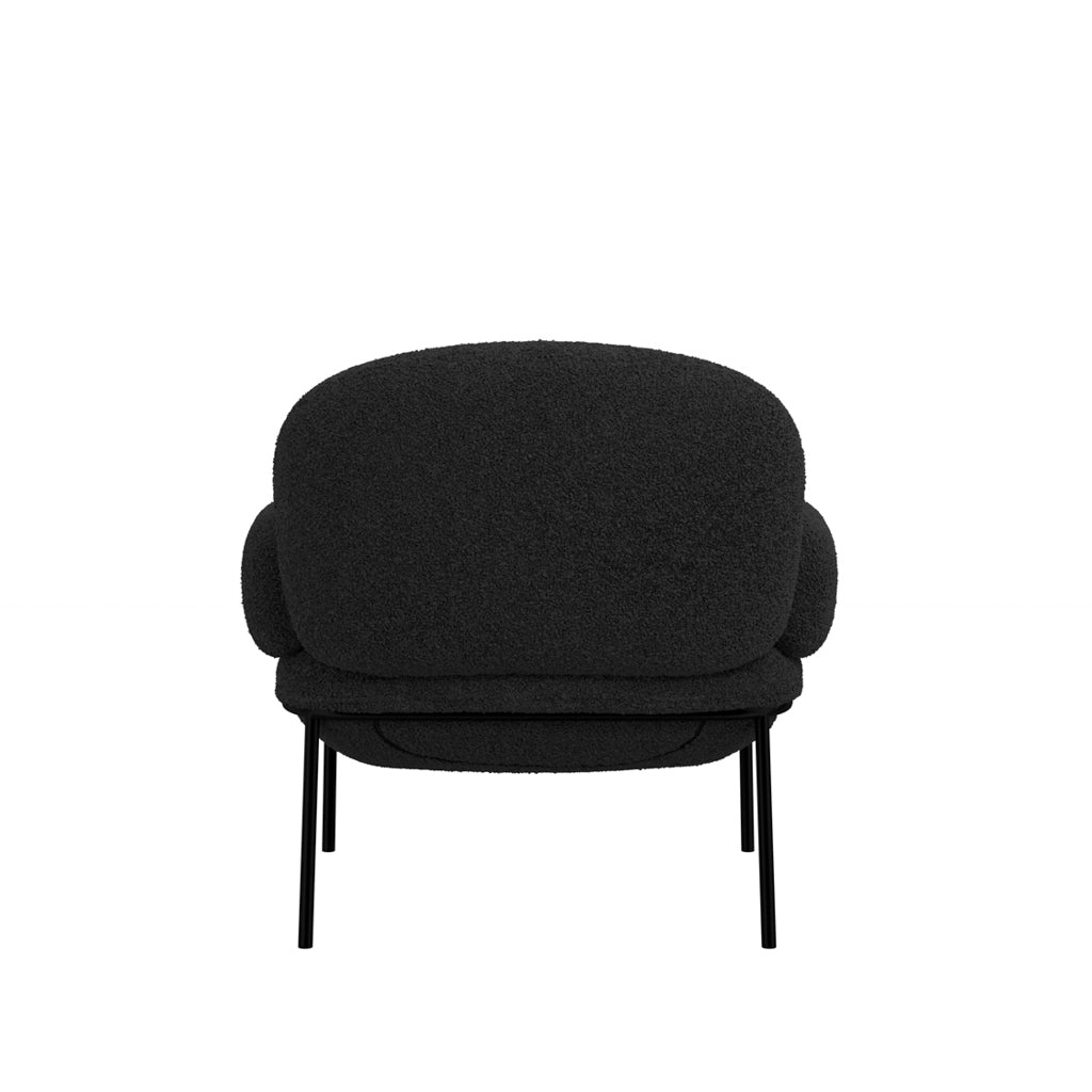 Modern black boucle chair