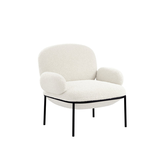 ivory boucle chair