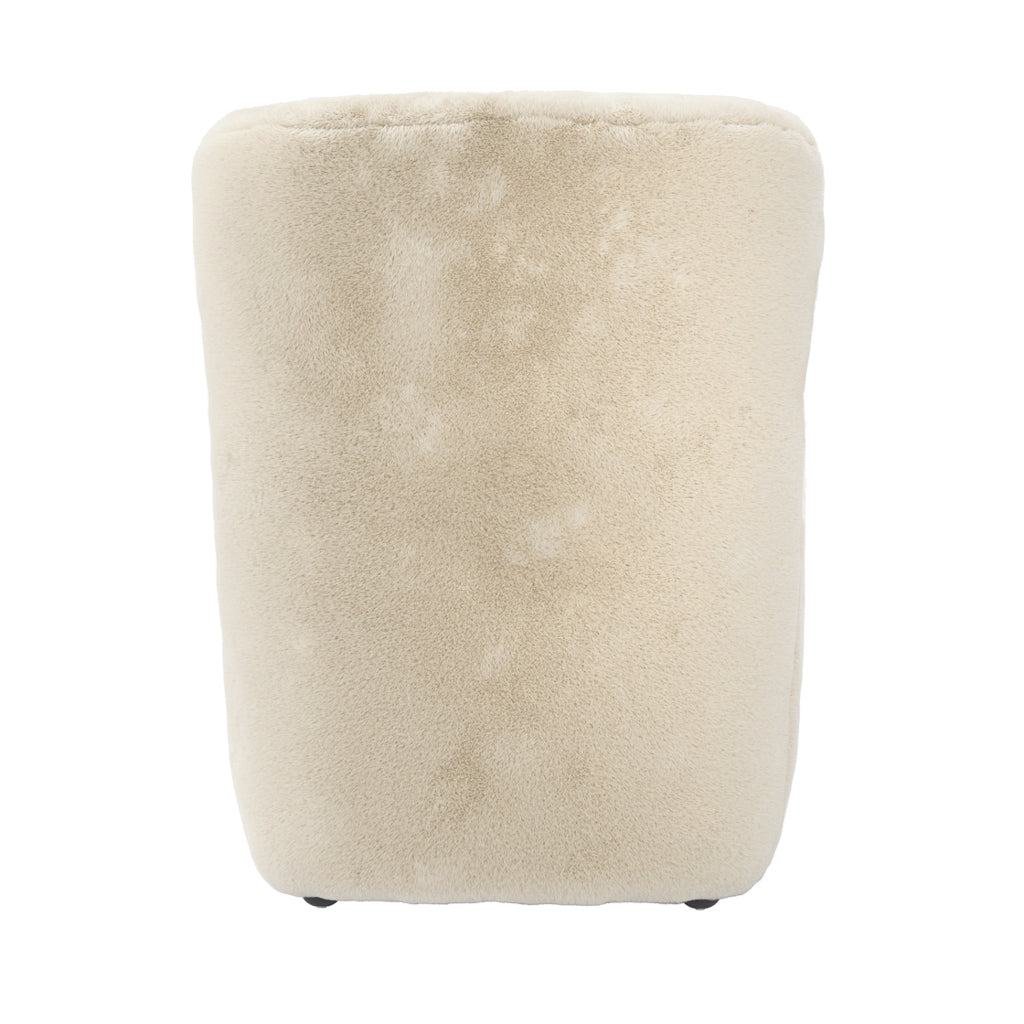 Bear Dawn Fur Fabric Occasional chair in Light Beige