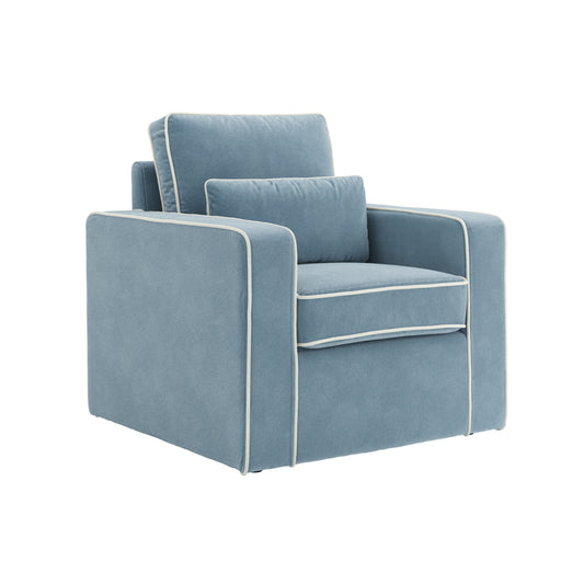 Diego ice blue armchair
