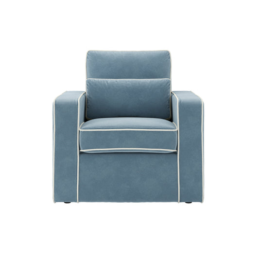 Diego ice blue armchair
