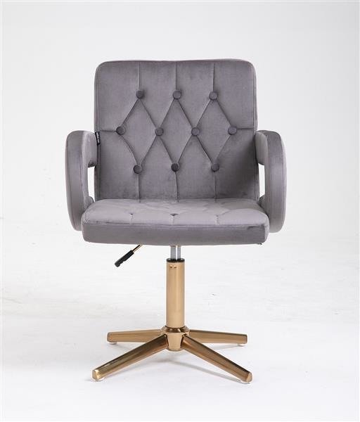 Verstellbarer Designer-Büro-/Schreibtischstuhl aus Samt mit goldenem Fuß in Grün/Grau/Flieder/Pink