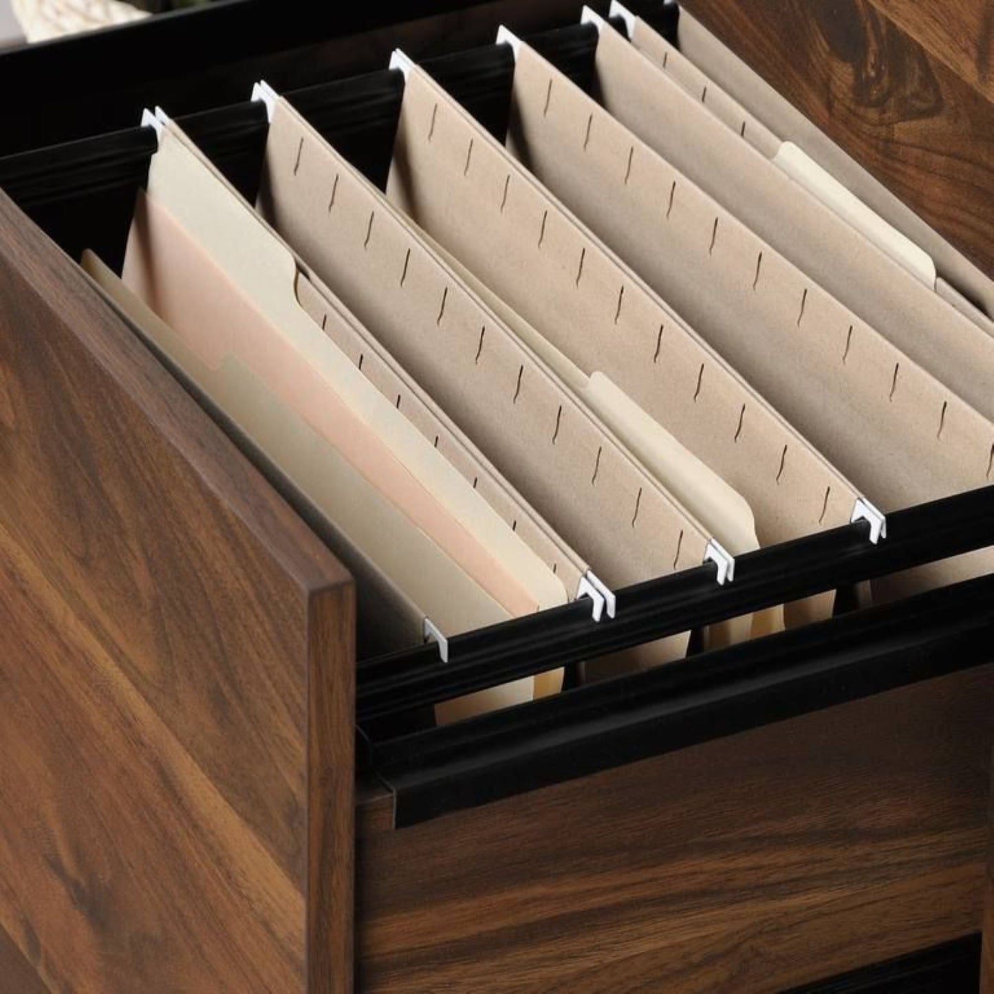 walnut filling cabinet