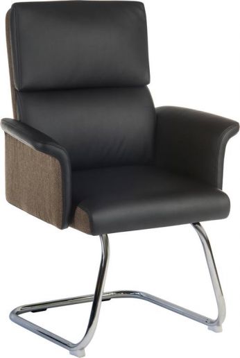 Elegance Gull wing armed medium back visitor chair in Black