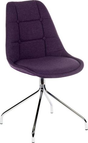 Modern upholstered breakout reception chair in Plum - Pair