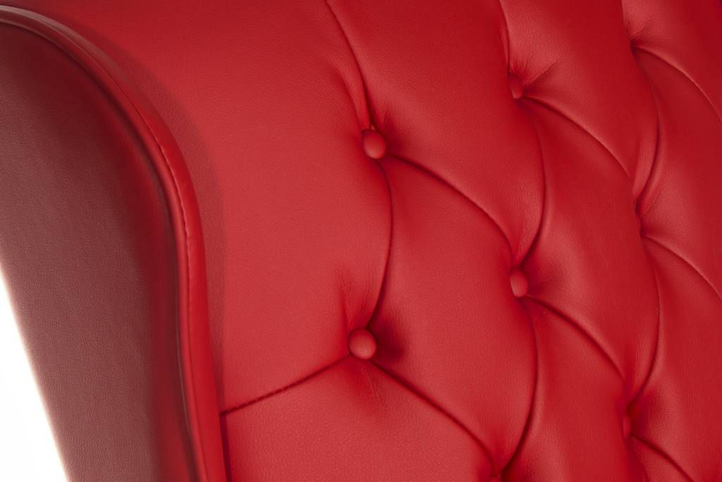 Elegant Super large button-tufted red leather executive armchair
