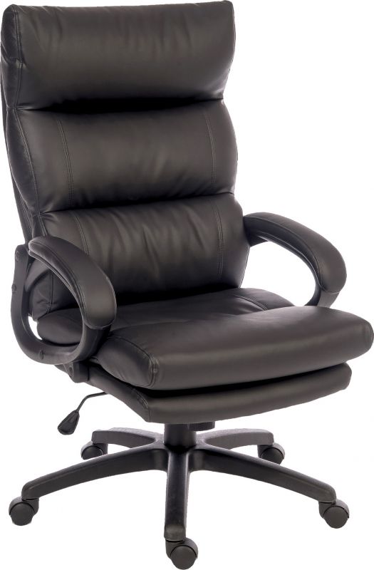 High Back Executive Luxury leather look Office Chair with deep padded cushions