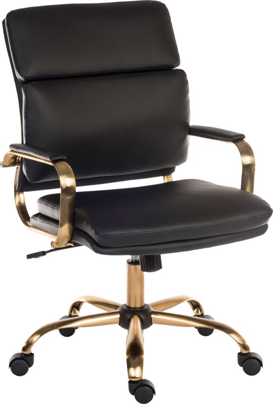 Vintage/ Retro Style Executive Office chair with gold base