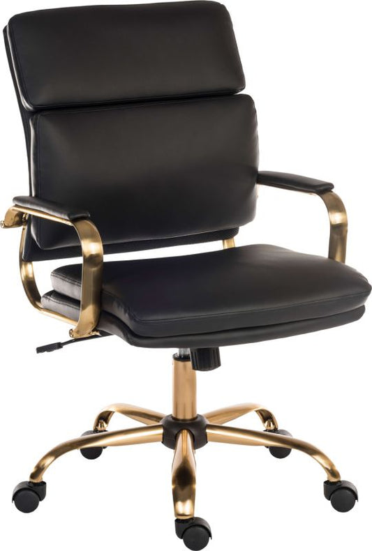 Vintage/ Retro Style Executive Office chair with gold base