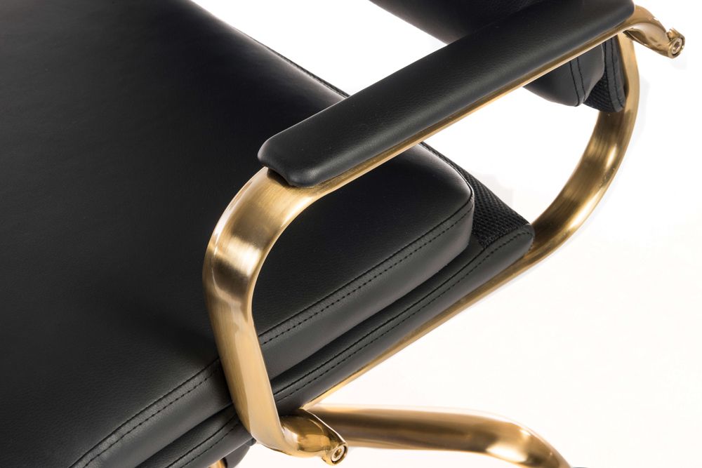 Vintage Executive office chair with gold base