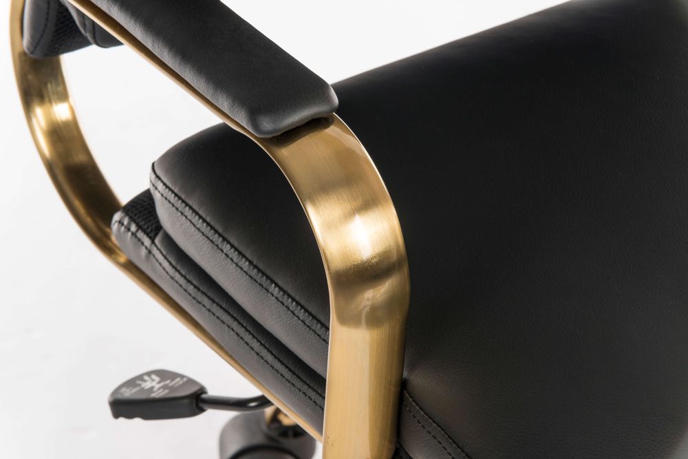 Vintage Executive office chair with gold base