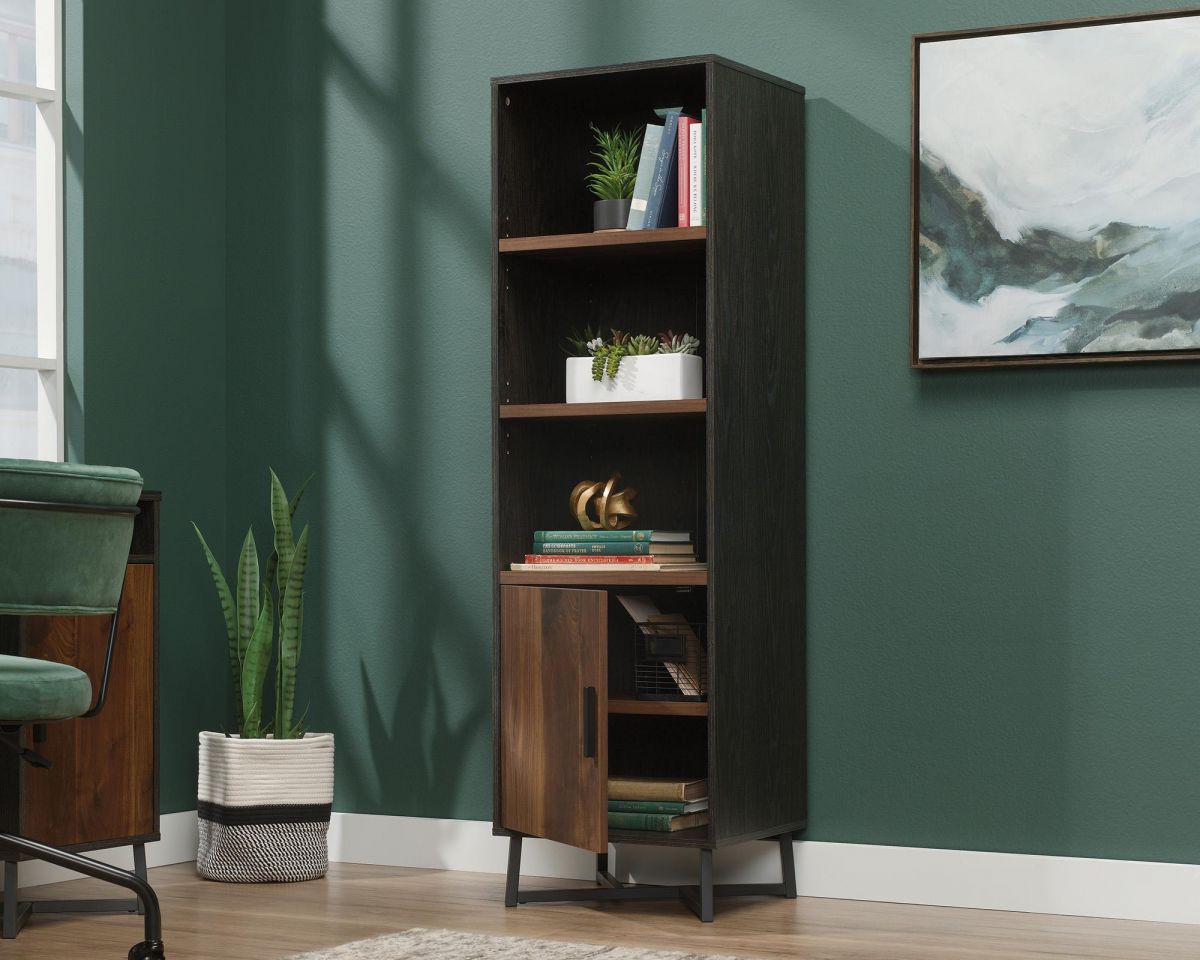 Retro Style Bookcase in Walnut Finish