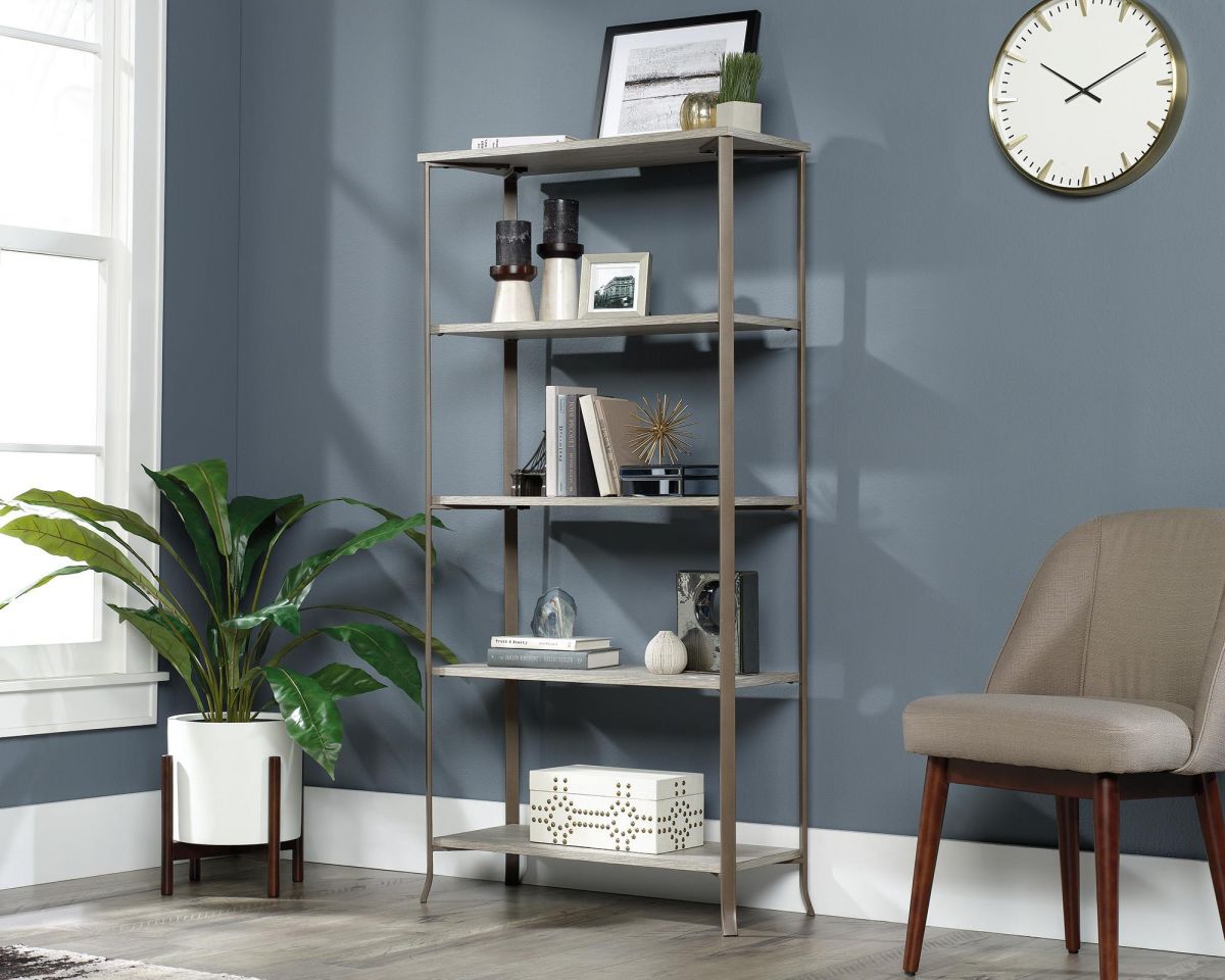 Five shelf bookcase in Oak finish