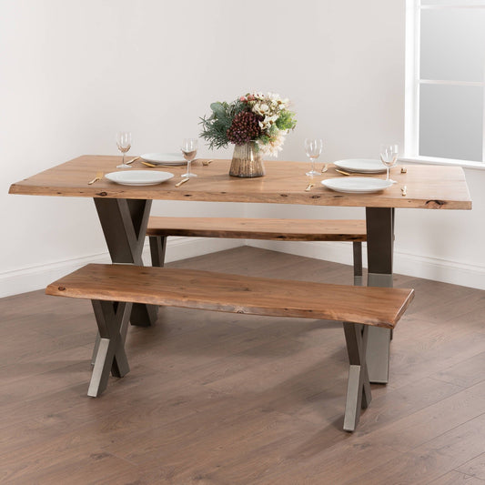 Live Edge Acacia Collection Dining Table