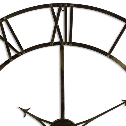 Large Antique Brass Skeleton Clock dia 100cm
