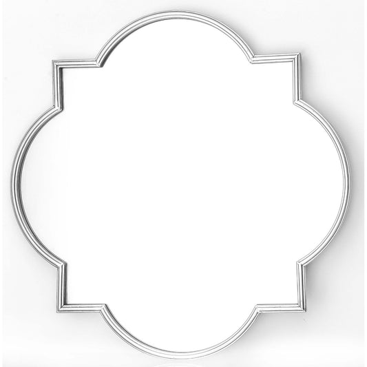 Antique Silver Quarterfoil Mirror