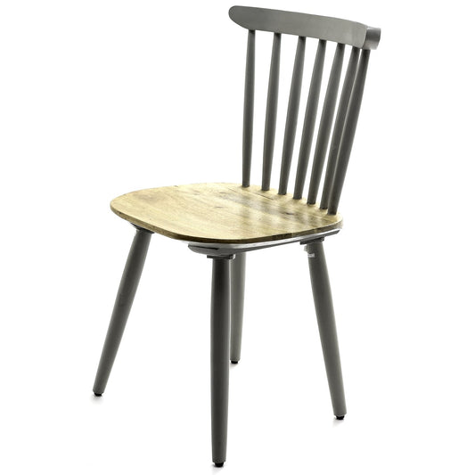 Nordic Grey Collection Wooden Scandi Dining Chair