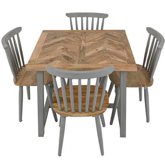 Nordic Grey Collection 4 Seater Square Dining Table
