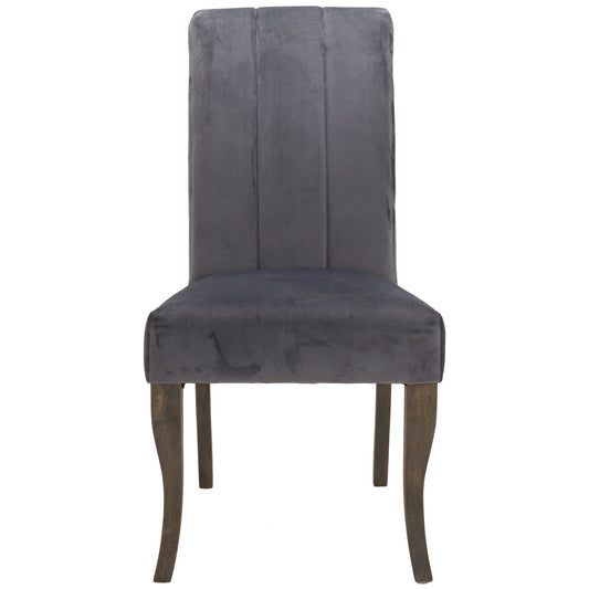 Dark Grey Velvet Dining Chair