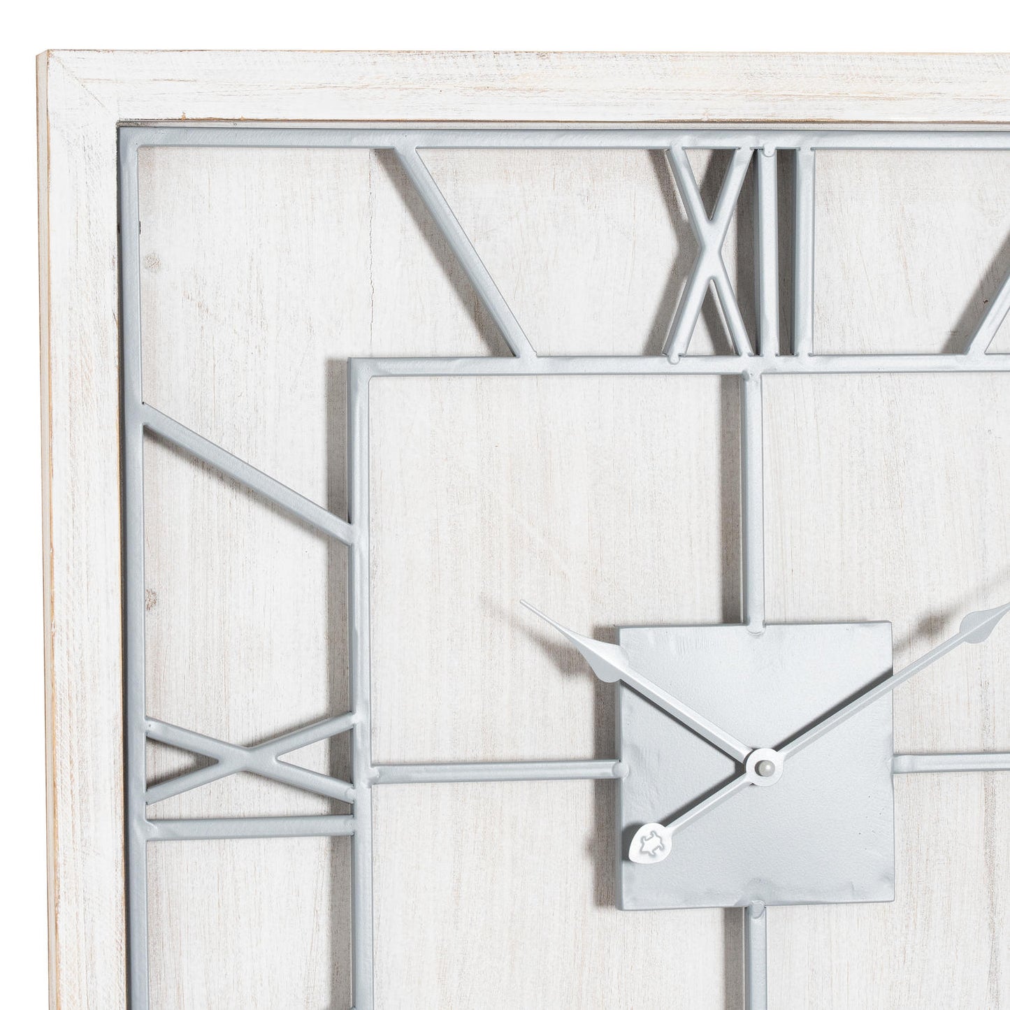 Williston White Square Large Wall Clock