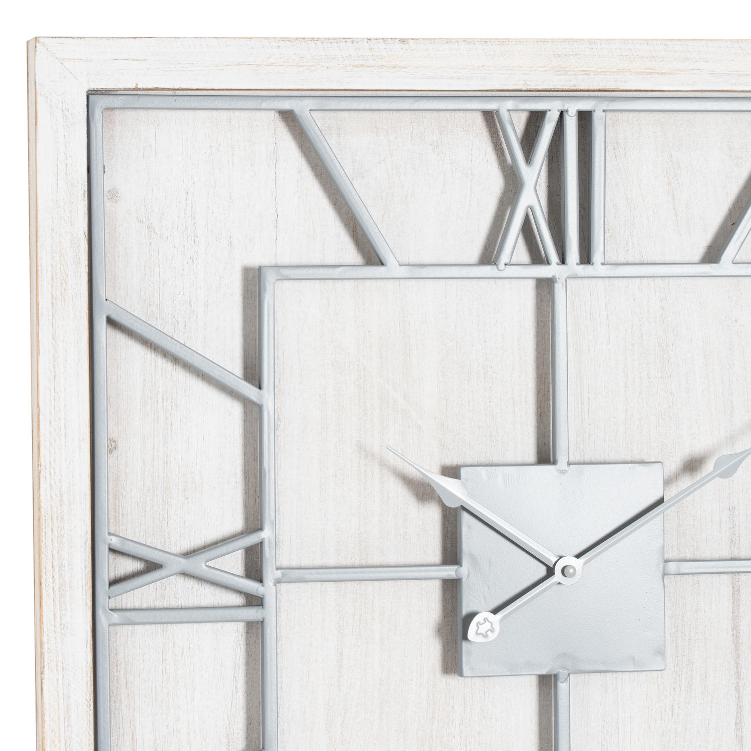 Williston White Square Large Wall Clock
