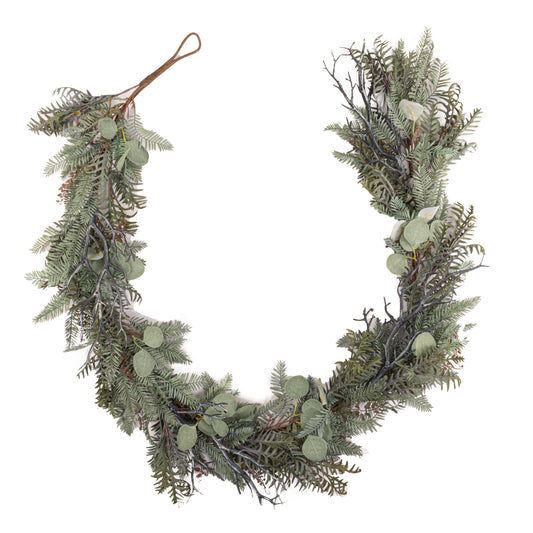 Winter Garland With Eucalyptus And Fern