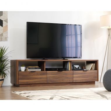 Retro Mid Century style media unit in Walnut finish