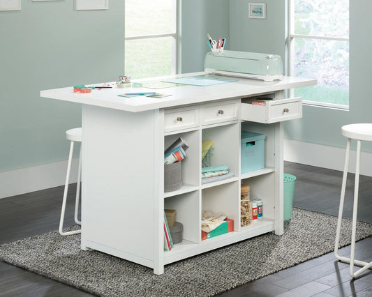 CRAFT WORK TABLE/ISLAND SOFT WHITE