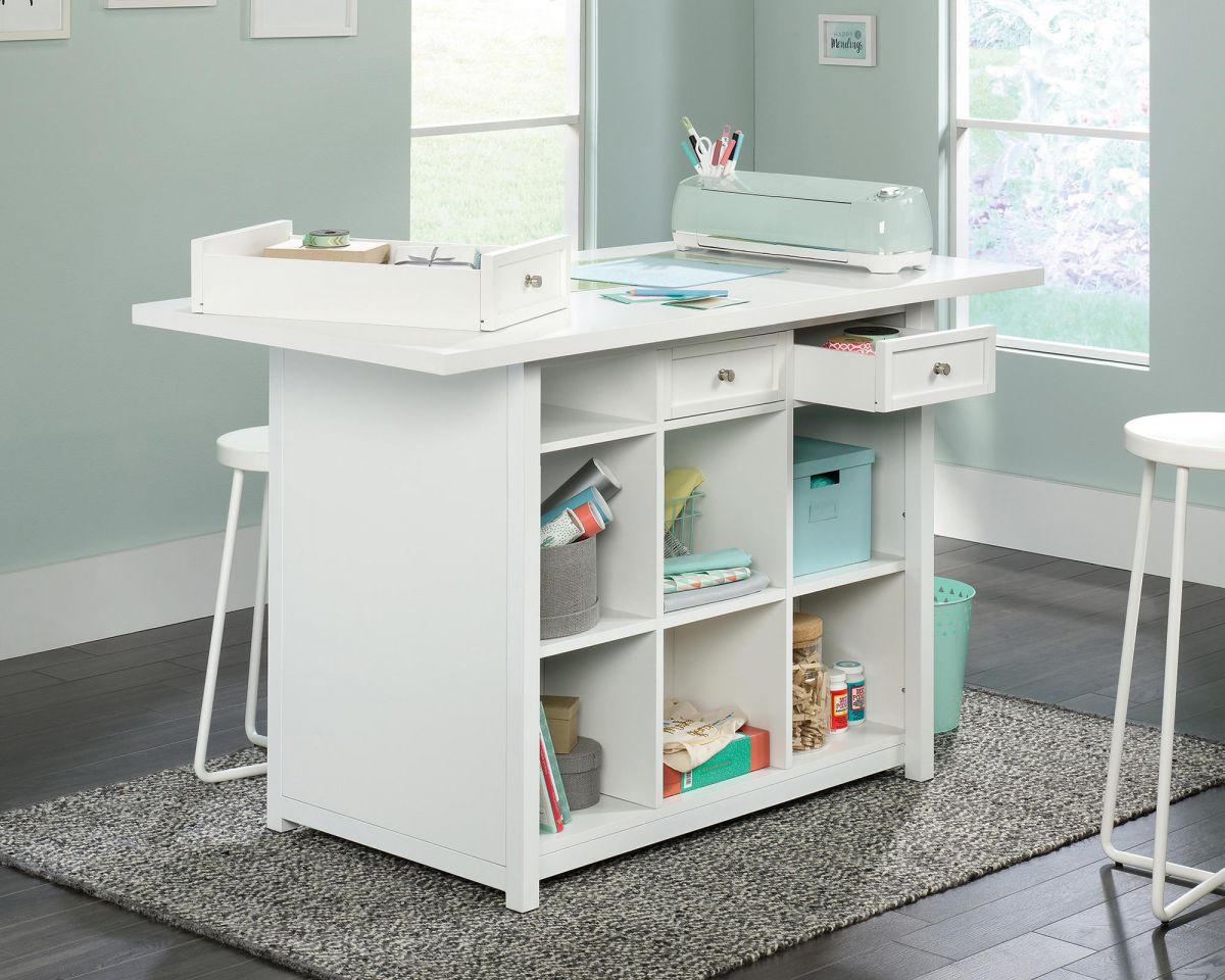 CRAFT WORK TABLE/ISLAND SOFT WHITE