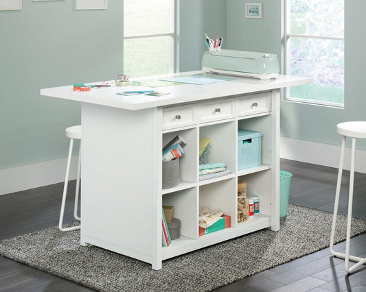 CRAFT WORK TABLE/ISLAND SOFT WHITE
