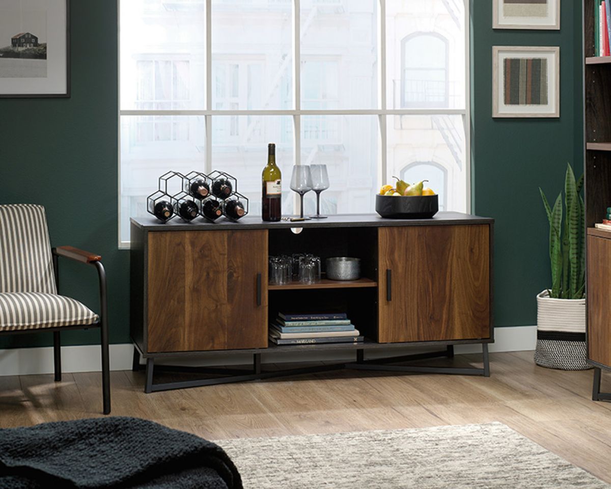 CANYON LANE INDUSTRIAL STYLE WALNUT TV STAND