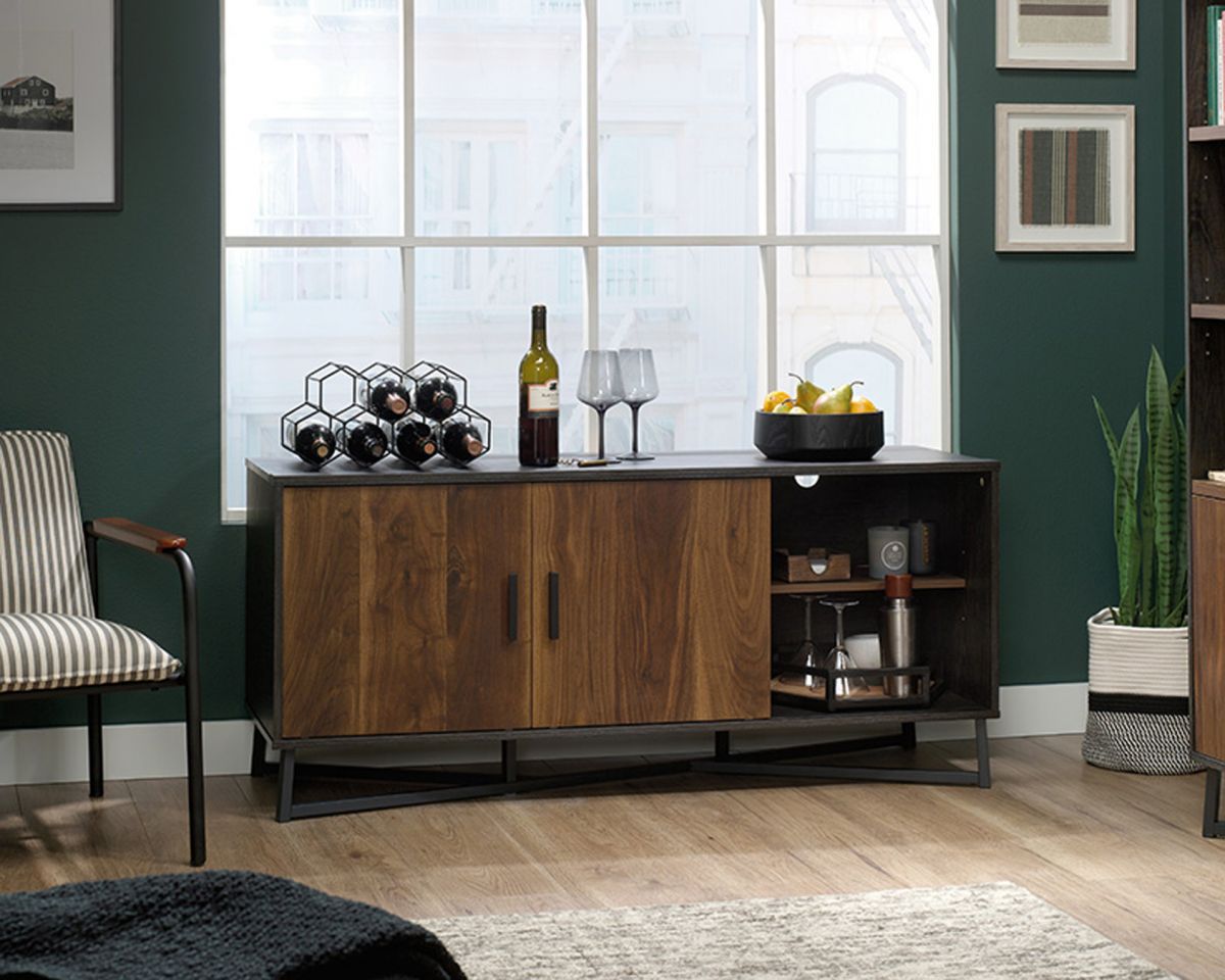 CANYON LANE INDUSTRIAL STYLE WALNUT TV STAND