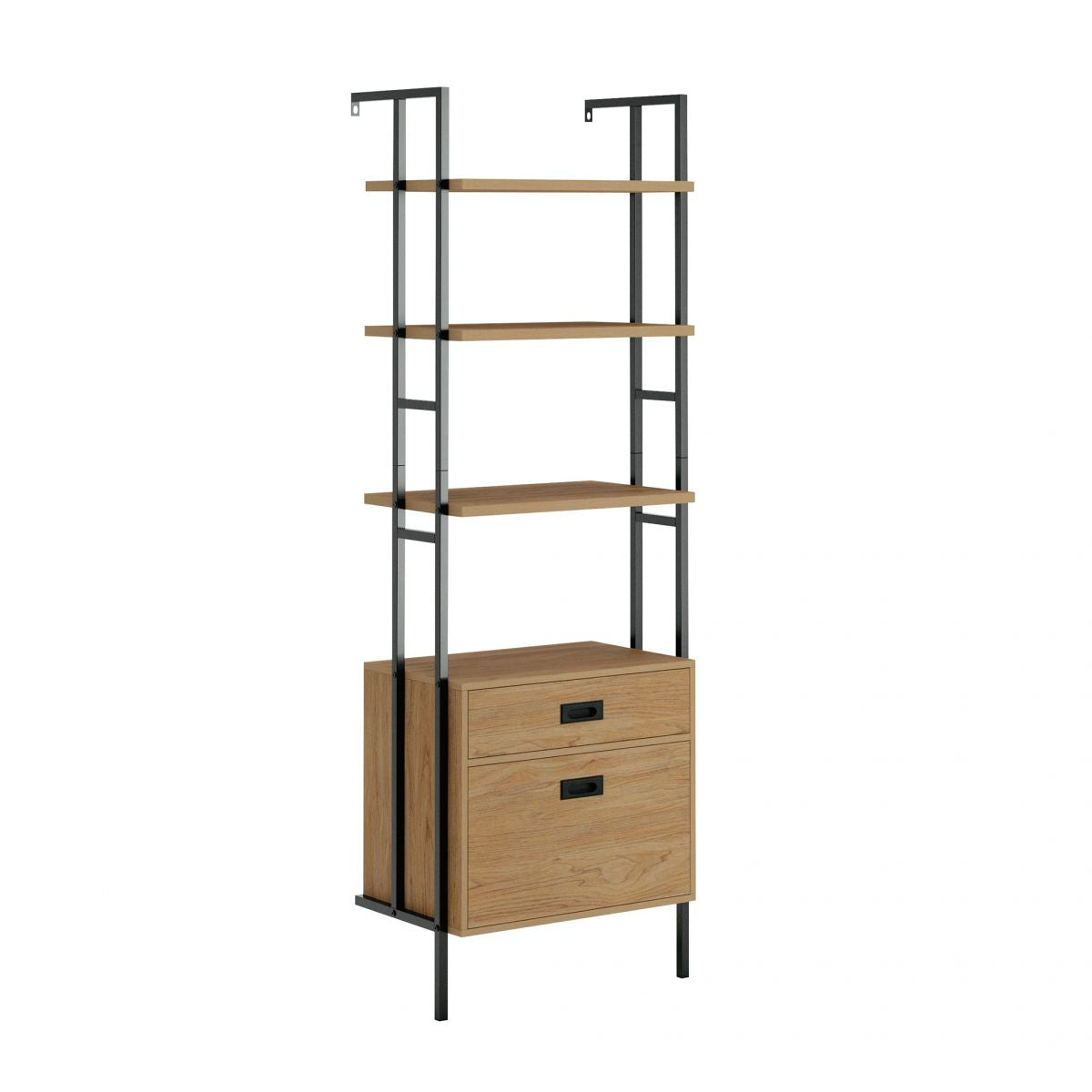 retro industrial bookcase