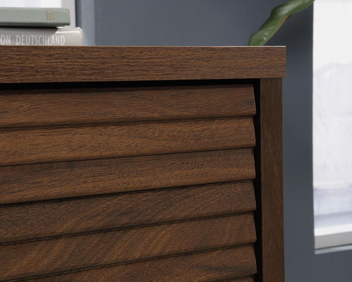 Lateral filling cabinet in Spiced Mahogany finish