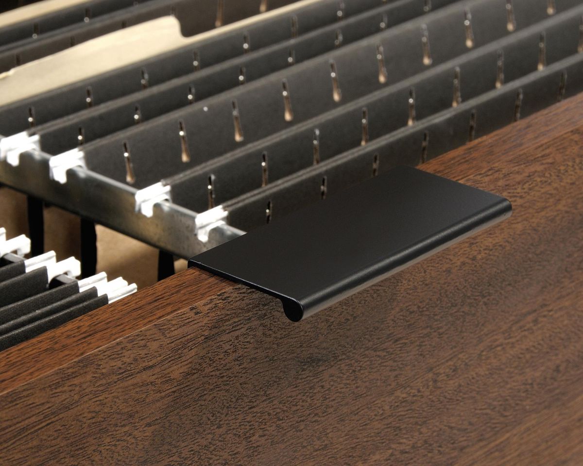 Lateral filling cabinet in Spiced Mahogany finish