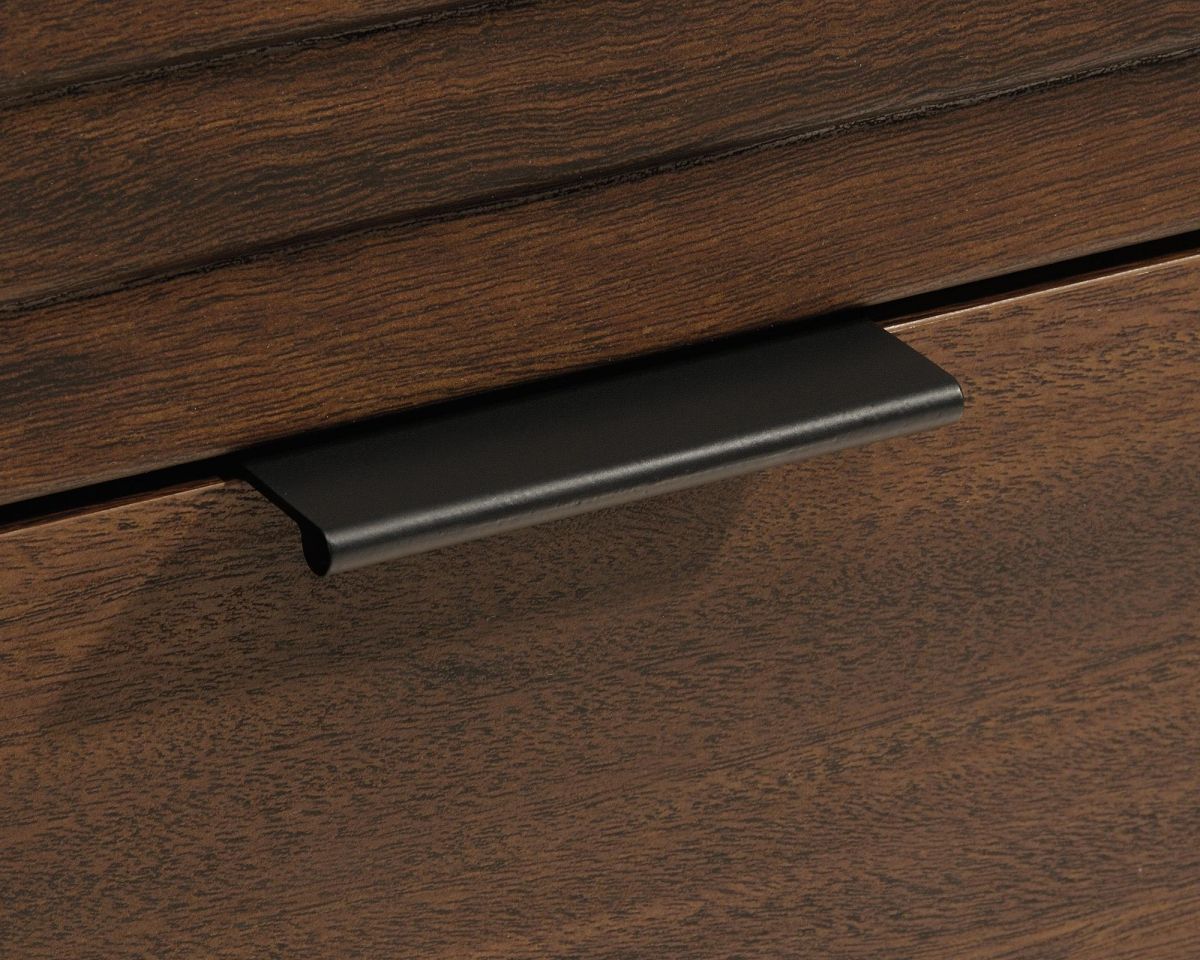 Lateral filling cabinet in Spiced Mahogany finish