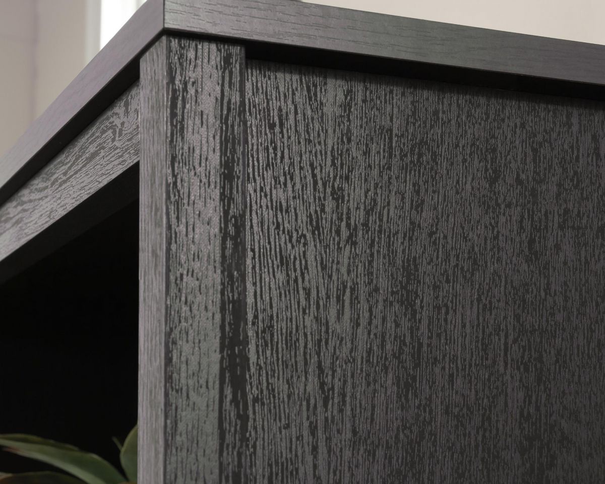 Shaker Style Black Bookcase With Doors in Raven Oak