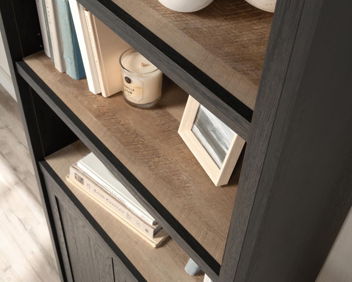 Shaker style Black bookcase in raven oak