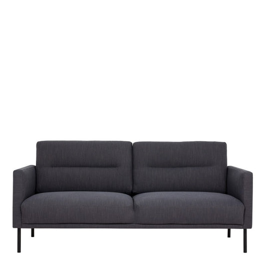 Larvik 2.5 Seater Sofa - Anthracite Black With Black Legs