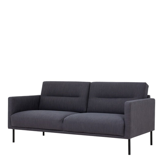 Larvik 2.5 Seater Sofa - Anthracite Black With Black Legs