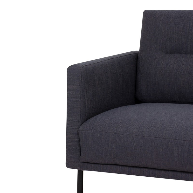 Larvik 2.5 Seater Sofa - Anthracite Black With Black Legs