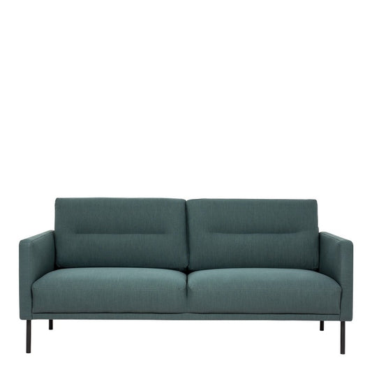 Larvik 2.5 Seater Sofa - Dark Green With Black Legs