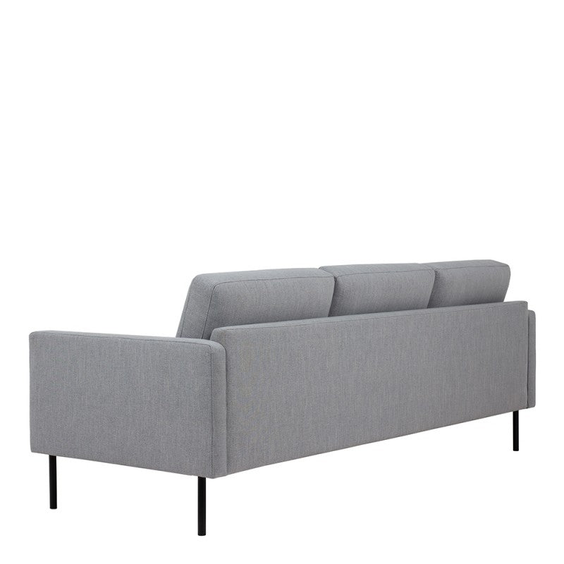 Larvik 3 Seater Sofa - Grey With Black Legs