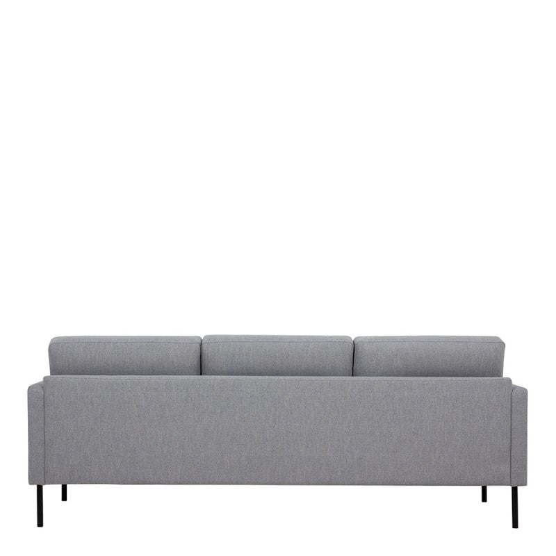 Larvik 3 Seater Sofa - Grey With Black Legs