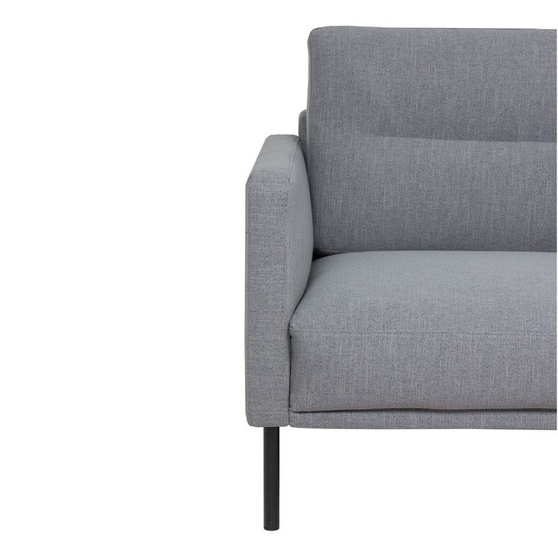 Larvik 3 Seater Sofa - Grey With Black Legs