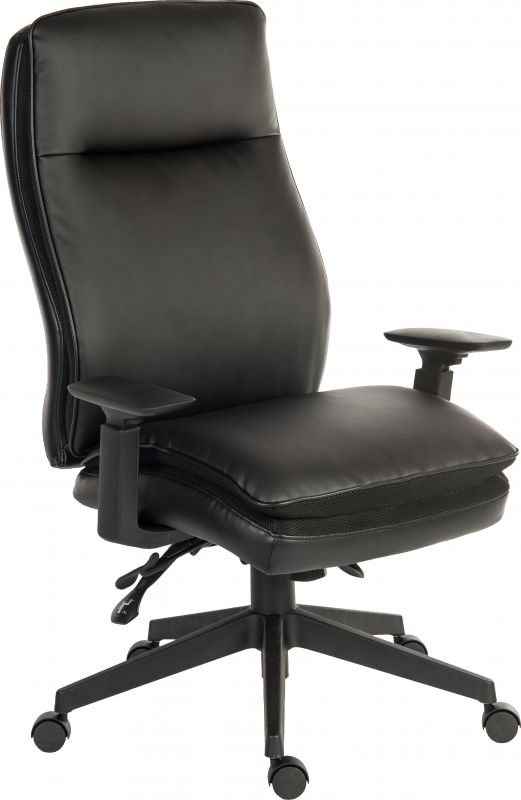 Bonded leather faced luxury ergonomic executive chair
