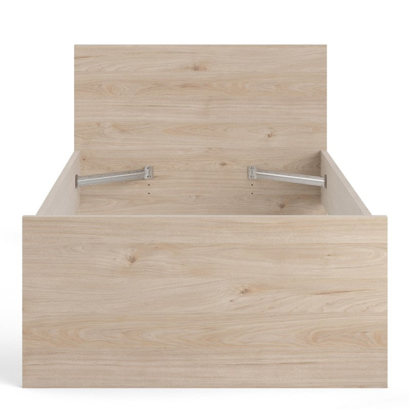 Naia Einzelbett 90x190 Jackson Hickory Eiche Struktur