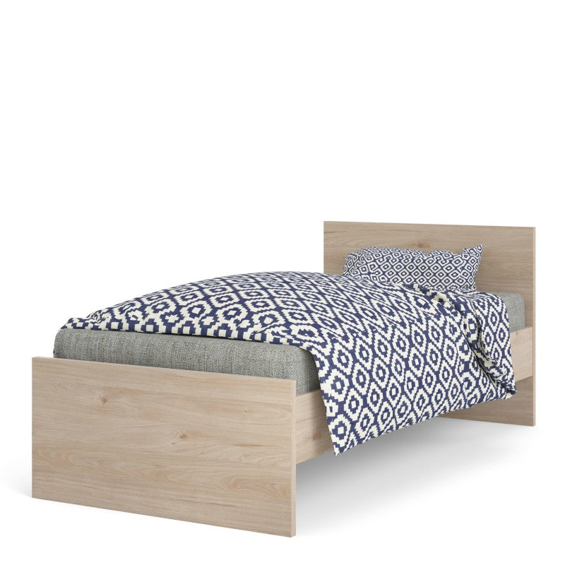Naia Einzelbett 90x190 Jackson Hickory Eiche Struktur
