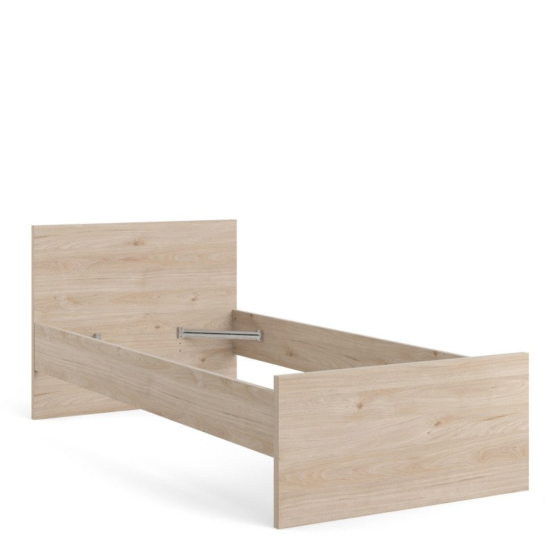 Naia Einzelbett 90x190 Jackson Hickory Eiche Struktur