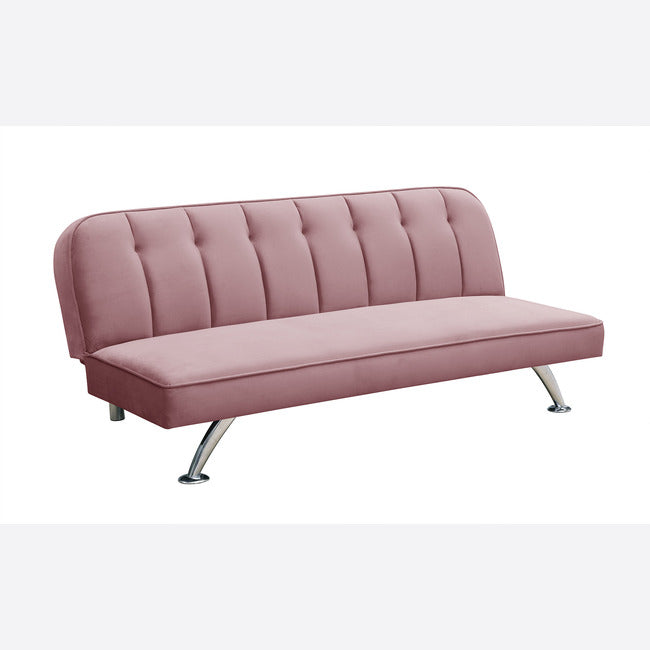 Retro Pink Velvet Sofa bed